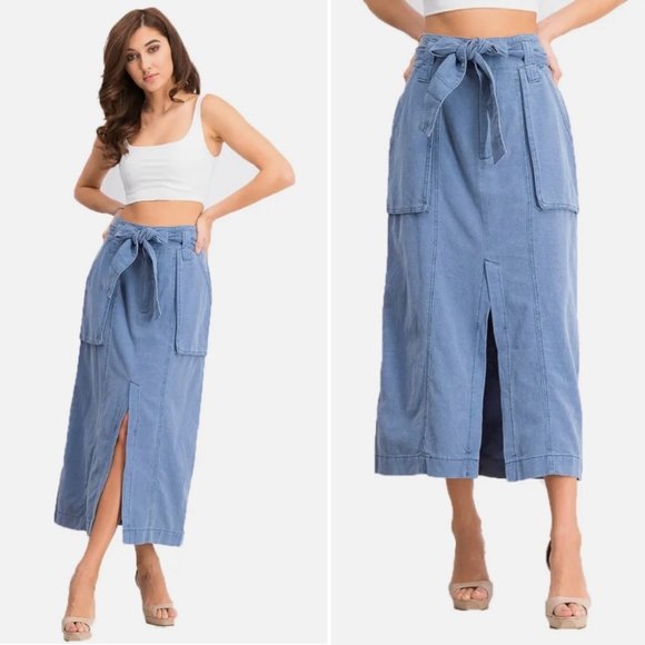 New! Free People Catching Feelings MIDI Skirt NWT - Picture 3 of 5